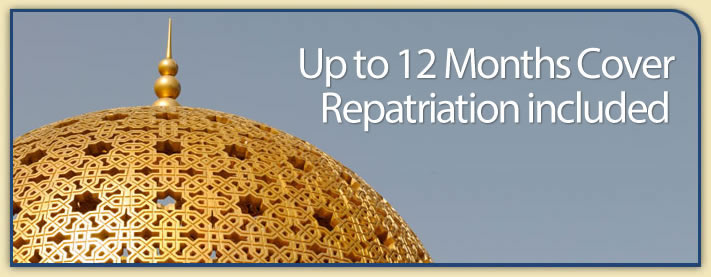 Up to 12 Months Cover - Repatriation included